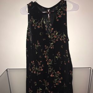 Free people black floral shirt